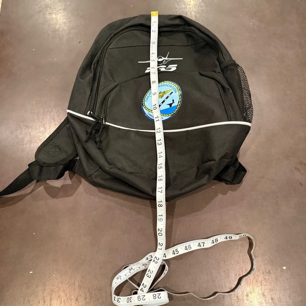 F35 Black Backpack with Embroidered Logo